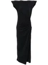 Isabel Marant Cotton Nadela Dress Cap Sleeves Midi Length In Black