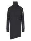Isabel Marant Black Wool Blend Zip Knit Dress In Black