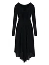 Isabel Marant Knee Length Dress Asymmetric Hem In Black