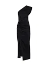 Isabel Marant One-shoulder Cotton-jersey Midi Dress In Black