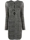 Isabel Marant Jana Cutout Ruched Printed Stretch-jersey Mini Dress In Schwarz