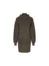 Isabel Marant Khaki Hilde Midi Dress In Dark Khaki
