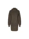 Isabel Marant Khaki Hilde Midi Dress In Dark Khaki
