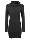 Isabel Marant Ohara Dark Grey Baby Alpaca Blend Dress In Grey