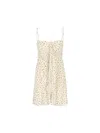 Isabel Marant Gemma Dotted Gathered Mini Dress In Neutral