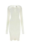 Isabel Marant Chalk Stretch Viscose Logane Dress In White