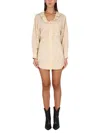 Isabel Marant Ruffled Collar Checked Dress With Long Cuffed Sleeves In Yellow