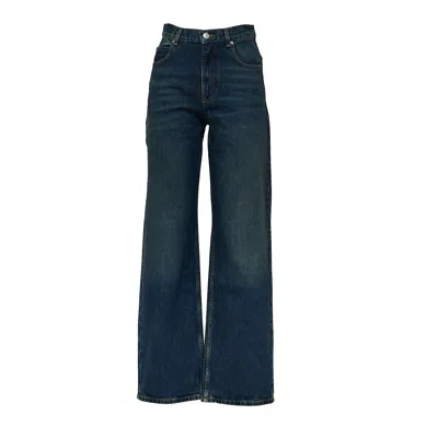 Isabel Marant Dromie Denim Pants With Straight Cut And Classic 5-pocket Design In Blue