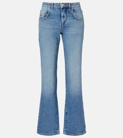 Isabel Marant Dromie Mid-rise Straight Jeans In Blue
