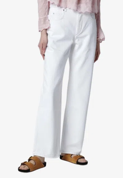 Isabel Marant Dromie Straight-leg Pants In White
