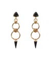 Isabel Marant Engraved Logo Earrings In Yellow