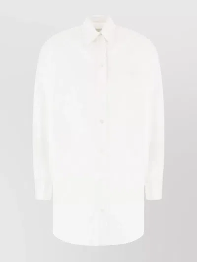 Isabel Marant Drop Shoulders Cotton Poplin Shirt In White