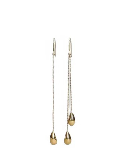 Isabel Marant Drop-chain Teardrop-pendant Earrings In Gold
