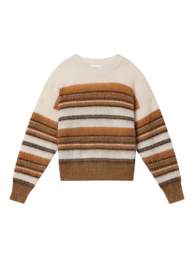 Isabel Marant Drussellh Striped Pullover In Brown