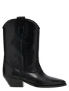 Isabel Marant 'duetro' Black Ankle Boots With Western Heel