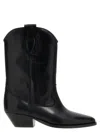 Isabel Marant 'duetro' Black Ankle Boots With Western Heel