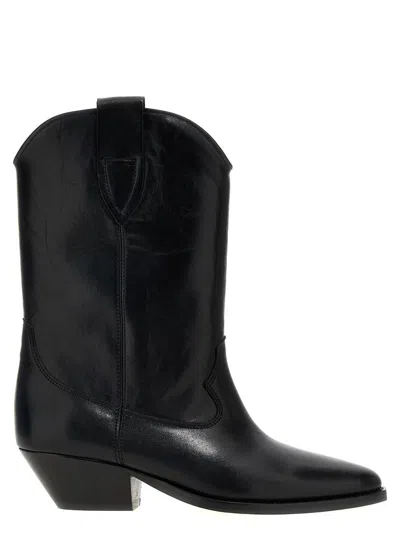 Isabel Marant Leather Duerto Cowboy Boots 40 In Black