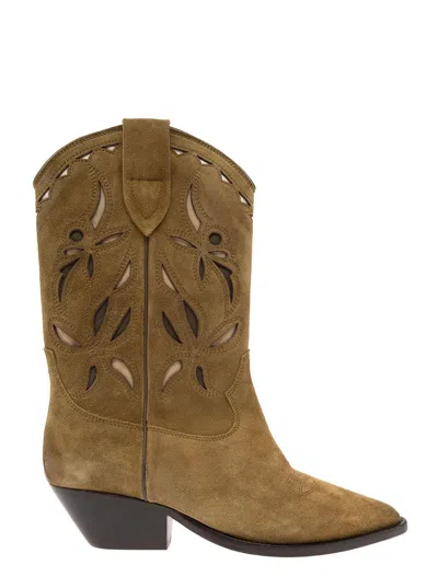 Isabel Marant Duerto 40mm Suede Boots In Brown