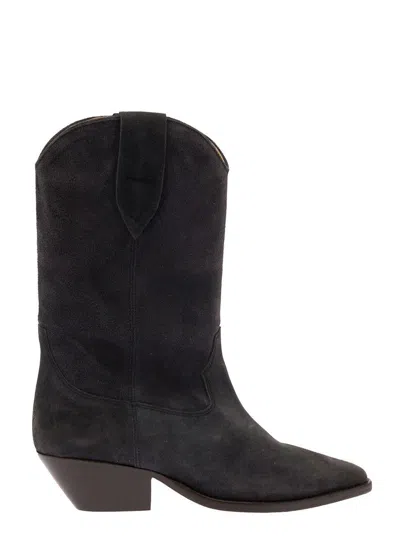 Isabel Marant 'duerto' Beige Western Style Boots In Suede Woman