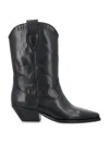 Isabel Marant Black Cow Leather Boots In Black