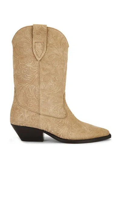 Isabel Marant Duerto Embossed Suede Ankle Boots In Brown