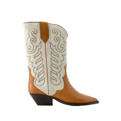 ISABEL MARANT DUERTO BOOTS - LEATHER - BROWN