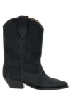 Isabel Marant Duerto Pointed-toe Suede Heeled Cowboy Boots In Black