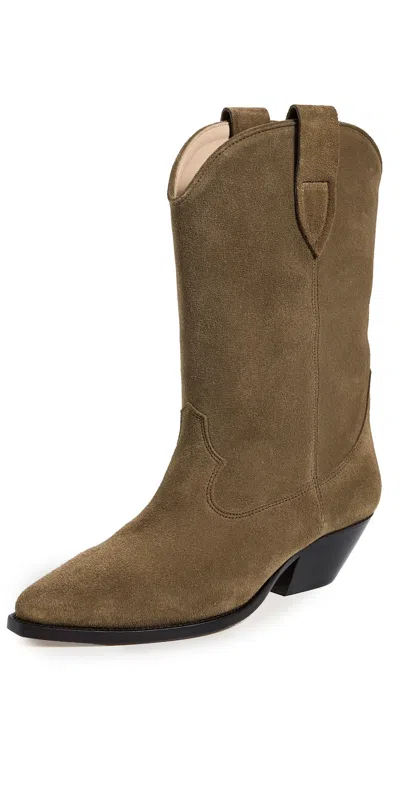 Isabel Marant Duerto Boots Dark Olive In Green