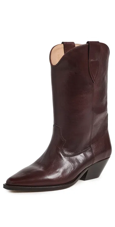 Isabel Marant Duerto Boots Mahogany In Brown