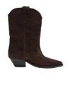 Isabel Marant Duerto Chocolate Cowboy Boots In Suede Women In Brown