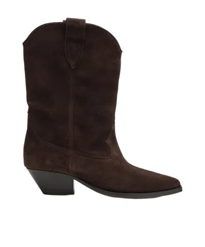 Isabel Marant Duerto Chocolate Cowboy Boots In Brown