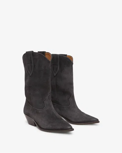 Isabel Marant Duerto Cowboy Boots In Faded Black