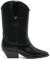 Isabel Marant 60mm Luliette Leather Ankle Boots In Black