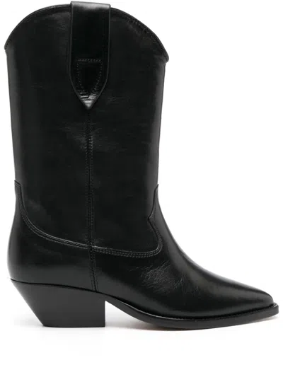 Isabel Marant Duerto Leather Boots In Black