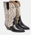 Isabel Marant Duerto Leather Cowboy Boots In Multi
