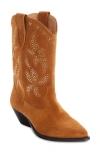 Isabel Marant Duerto 40mm Suede Boots In Cognac/ Gold