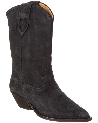 Isabel Marant Duerto Suede Cowboy Boot In Black