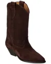 Isabel Marant Duerto Suede Cowboy Boot In Brown