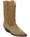 Isabel Marant Duerto Suede Cowboy Boot In Brown