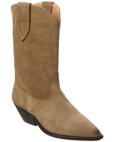 Isabel Marant Duerto Suede Cowboy Boot In Brown
