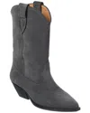 Isabel Marant Duerto Suede Cowboy Boot In Gray