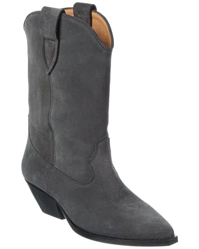 Isabel Marant Duerto Suede Cowboy Boot In Gray