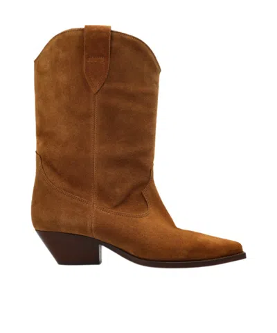 Isabel Marant Duerto Suede Cowboy Boots In Brown