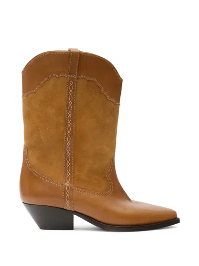 Isabel Marant Duerto Suede-panel Boots In Brown