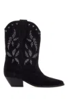 Isabel Marant Duerto Studded Suede Cowboy Boots In Blue