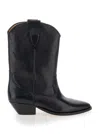Isabel Marant 'duetro' Black Ankle Boots With Western Heel In Black