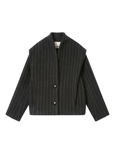 ISABEL MARANT DYOGO PINSTRIPE BUTTON JACKET