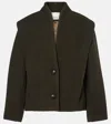 Isabel Marant Padded-shoulder Wool Coat In Green