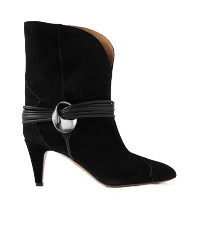 Isabel Marant Dytho Embellished Ankle Boots In Black