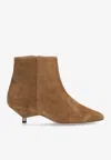 Isabel Marant Leopard-print Suede Ankle Boots In Brown